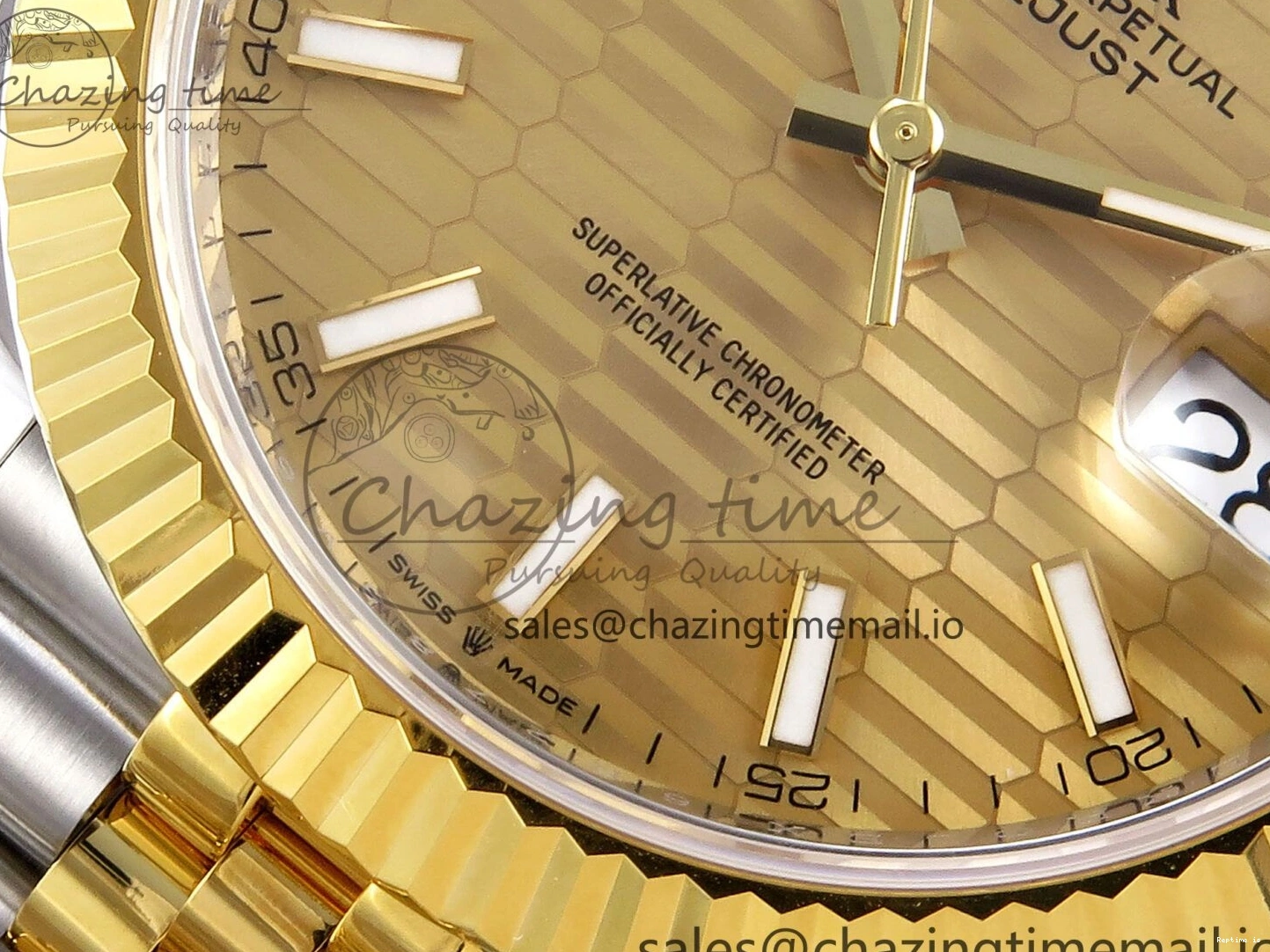 0105 Attractive DateJust 41 SS YG ARF 1:1 Best Edition 904L Steel YG Textured Stick Dial on Jubilee Bracelet SH3235 (Gain Weight) 1226